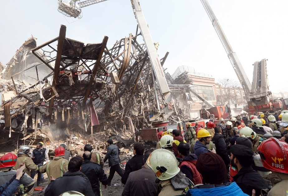 Many firefighters feared dead following collapse of Tehran Plasco Building