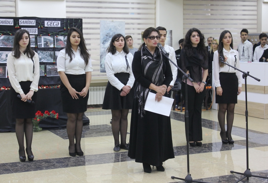 Bakı Slavyan Universitetində 20 Yanvar şəhidləri anılıb