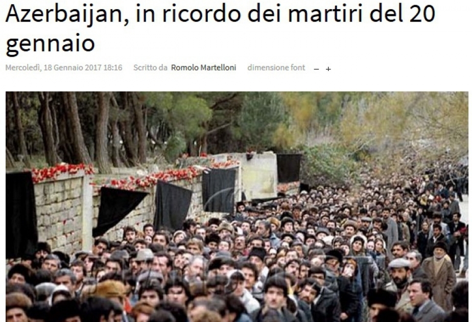 Итальянский журналист пишет о трагедии Кровавого Января
