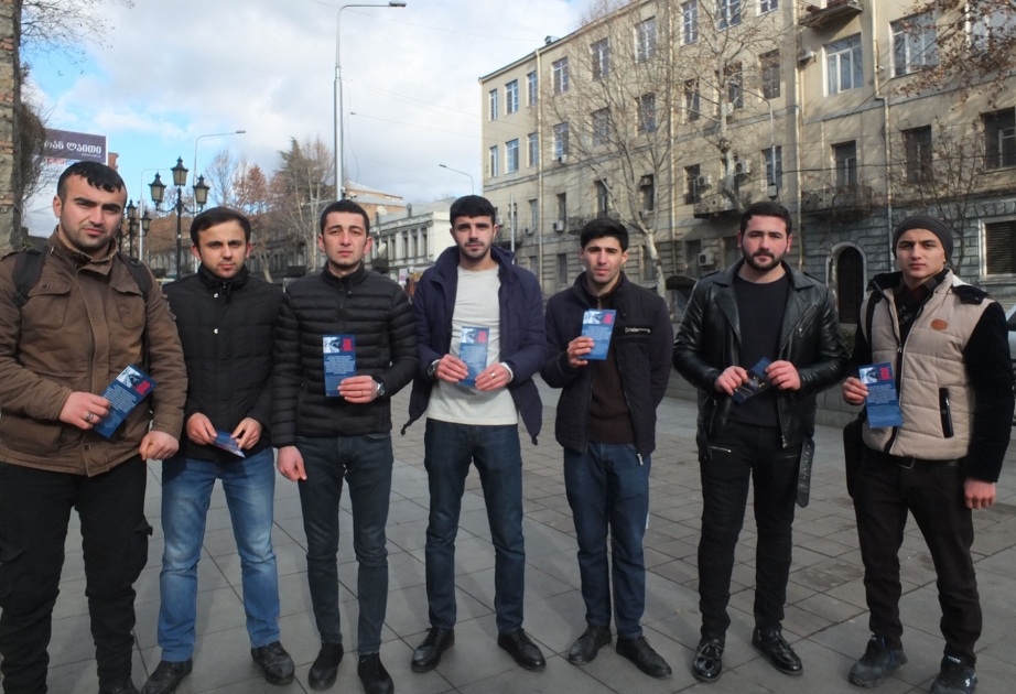 Gürcüstanda yaşayan azərbaycanlı tələbələr 20 Yanvar faciəsi ilə bağlı məlumatlandırma aksiyası keçiriblər