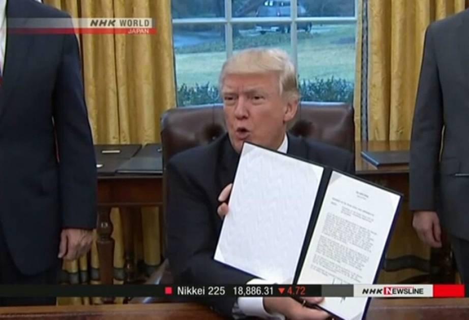 ABŞ Prezidenti ölkəsinin Trans-Sakit Okean Tərəfdaşlığı razılaşmasından çıxması barədə sərəncam imzalayıb