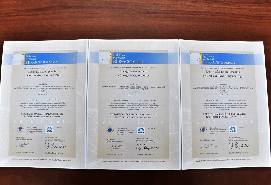 Sumqayıt Universitetində tədris olunan üç ixtisas Avropa standartlarına uyğun sayılaraq akkreditasiyadan keçib