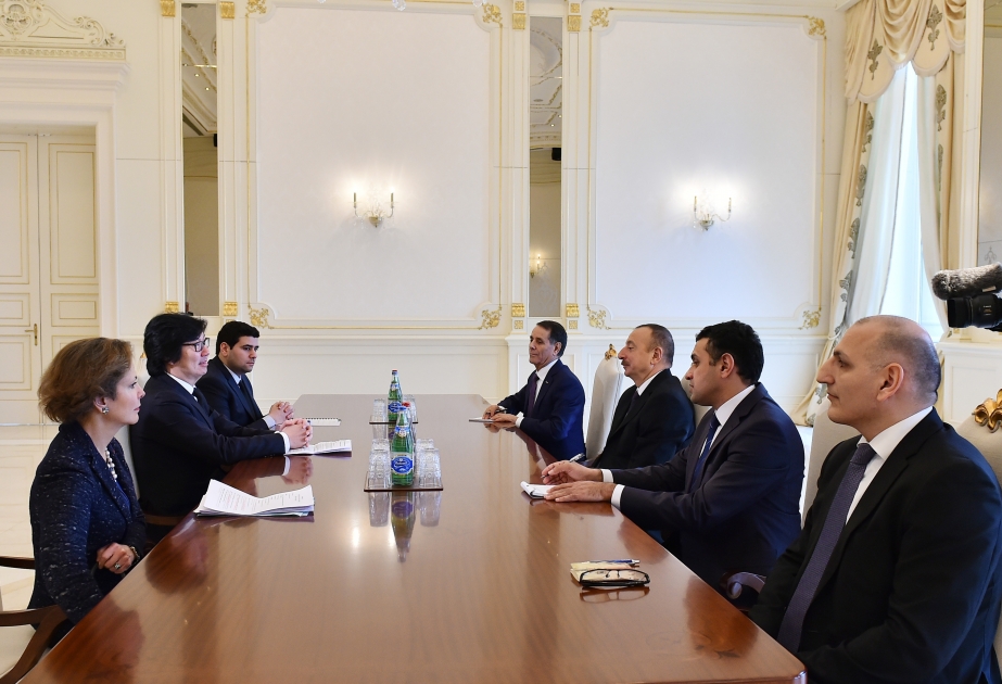 President Ilham Aliyev received delegation led by French Minister of State VIDEO