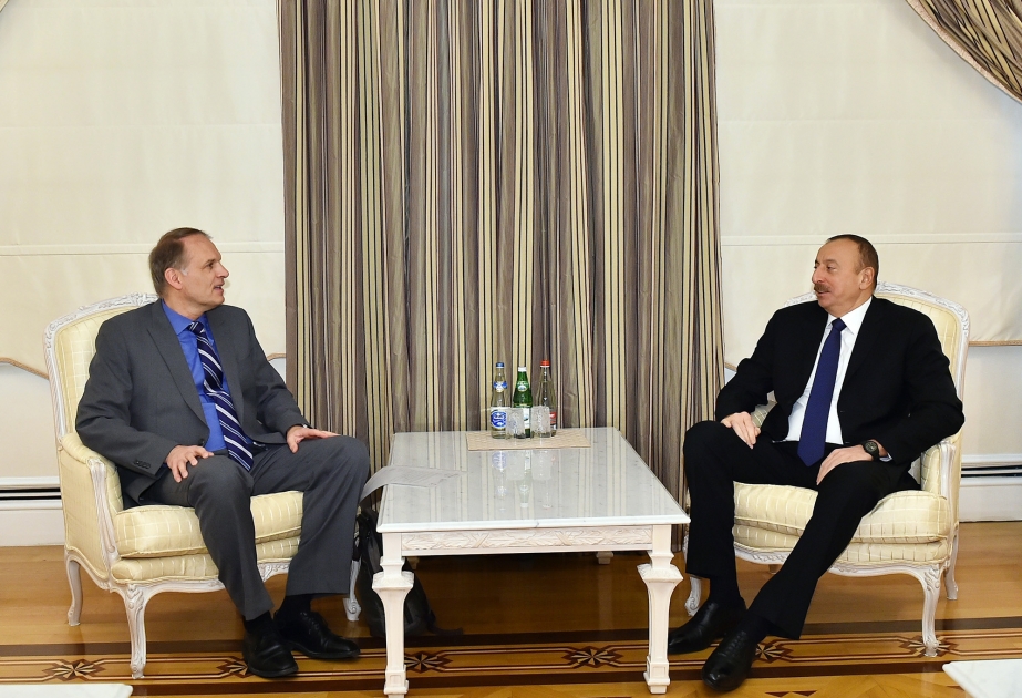 伊利哈姆·阿利耶夫总统接见欧洲委员会议会大会法律及人权事务阿塞拜疆报告员