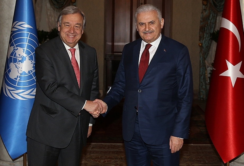 Turkish PM, UN chief meets in Istanbul
