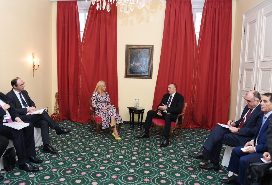 München: Präsident Ilham Aliyev trifft sich mit seiner kroatischen Amtskollegin VIDEO