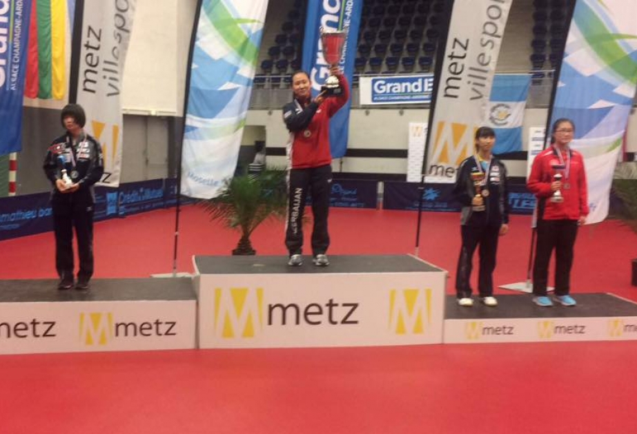 Azerbaijani female table tennis player wins gold at French Open