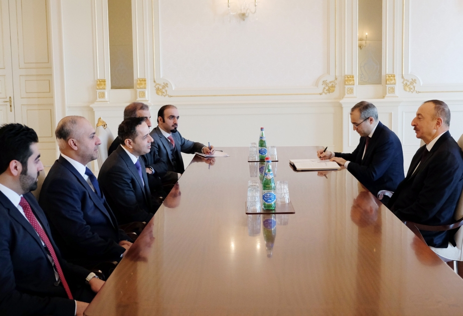 伊利哈姆·阿利耶夫总统接见卡塔尔教育和高等教育部部长率领的代表团