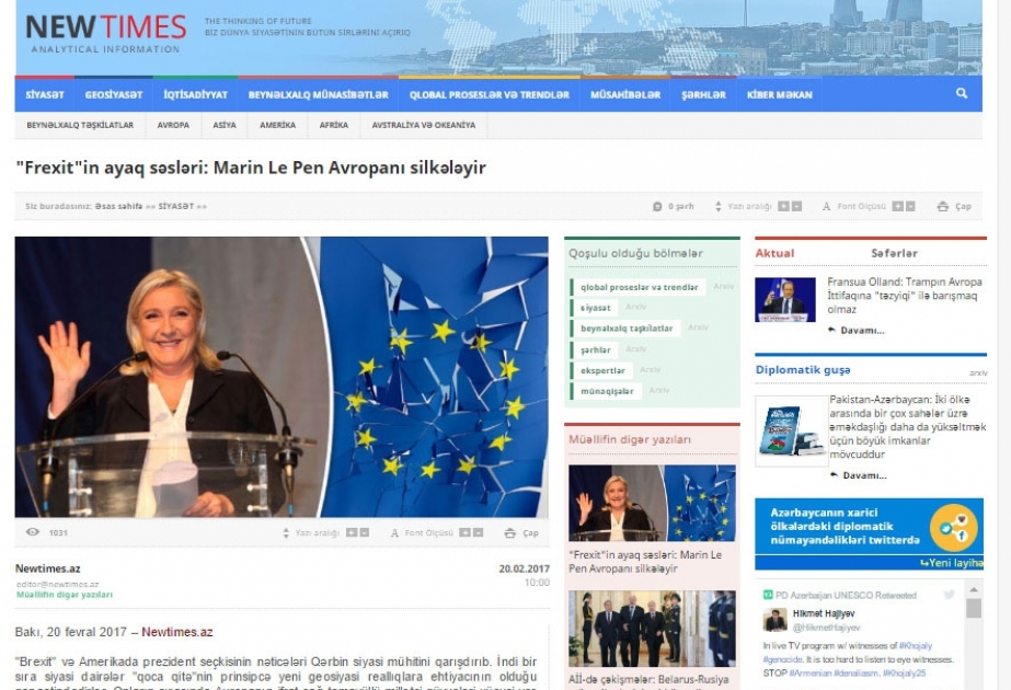 “Frexit”in ayaq səsləri: Marin Le Pen Avropanı silkələyir