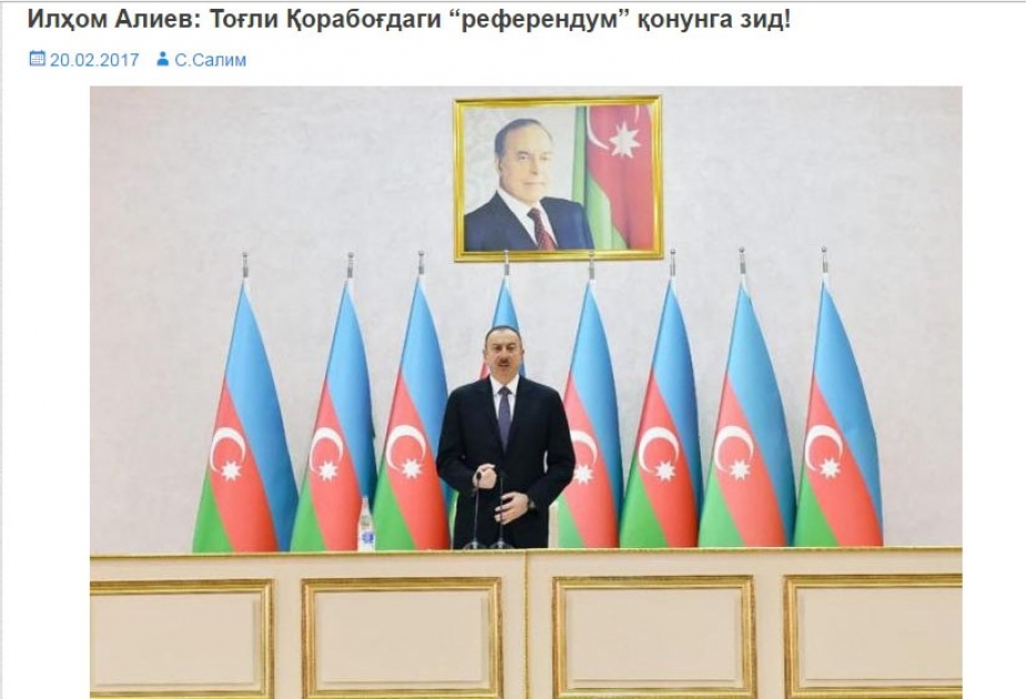Özbəkistan portalları Dağlıq Qarabağda keçirilən qondarma “referendum”u qanunazidd adlandırıblar