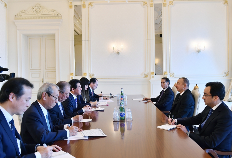 Президент Ильхам Алиев принял делегацию во главе с государственным министром Японии ОБНОВЛЕНО ВИДЕО