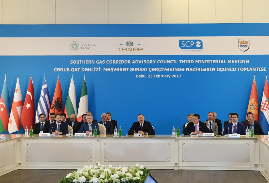 Drittes Treffen von Ministern im Rahmen des Beirats "Südlicher Gaskorridor" in Baku VIDEO