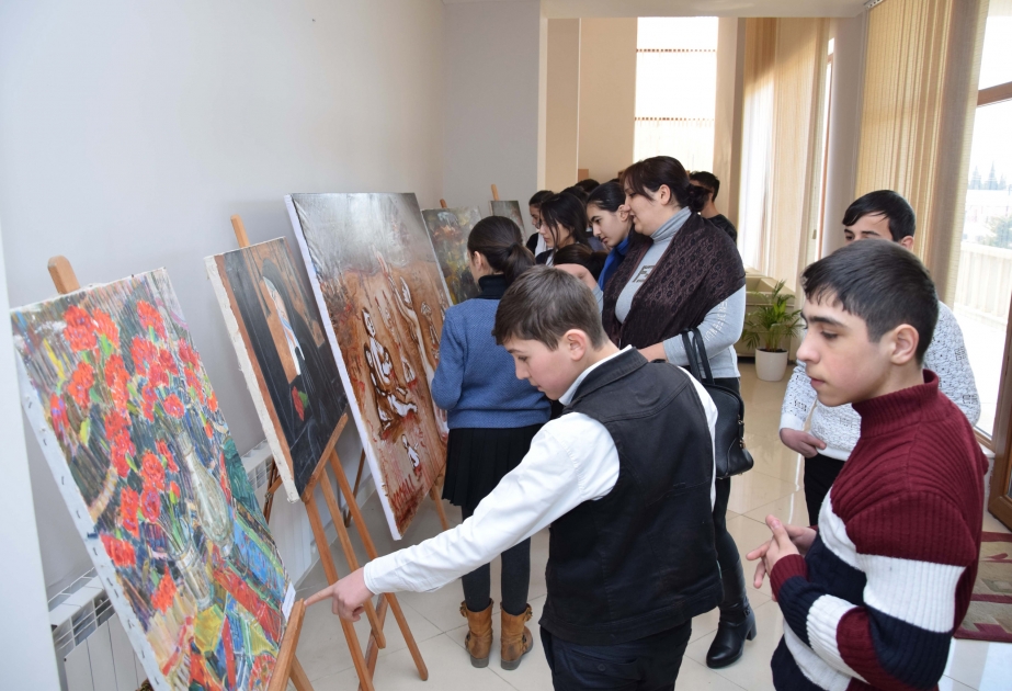 Zaqatalada “Xocalı fəryadı” adlı rəsm və kitab sərgisi açılıb