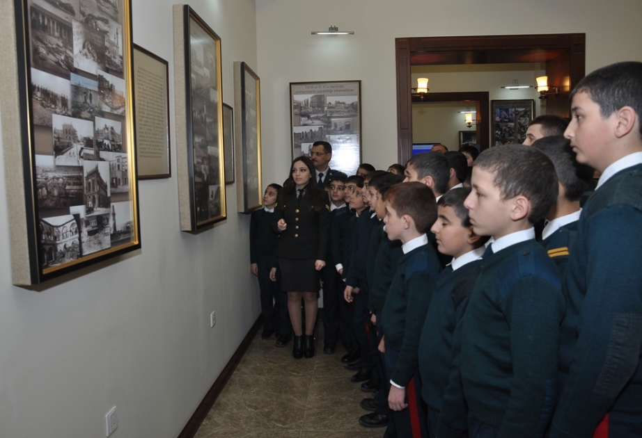 DSX-nin Xüsusi məktəbinin kursantları Hərbi Prokurorluqdakı Memorial Soyqırımı Muzeyinə ekskursiya ediblər