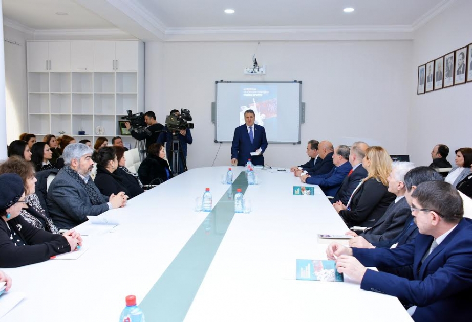 AMEA-da “Azərbaycan və dünya incəsənətində soyqırımı mövzusu” kitabı təqdim edilib