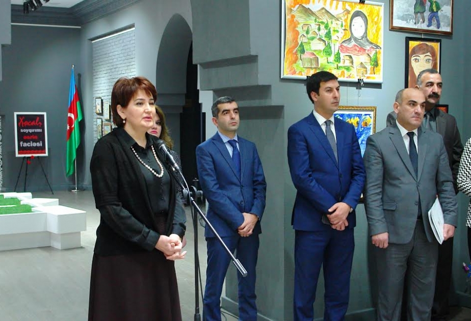 “Xocalısız 25 il” mövzusunda rəsm müsabiqəsinin yekun sərgisi açılıb
