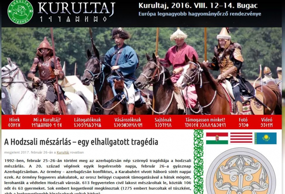 Венгерский портал Kurultaj.hu рассказал о преступлениях армян в Ходжалы