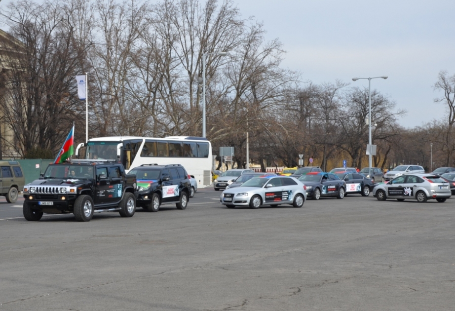 В Будапеште совершен автопробег, посвященный 25-й годовщине Ходжалинского геноцида