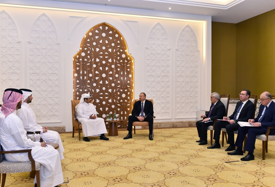 Doha : le président Ilham Aliyev rencontre le PDG de Qatar Petroleum VIDEO
