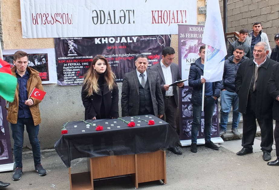 Xocalı faciəsinin qurbanları Marneulidə anılıb