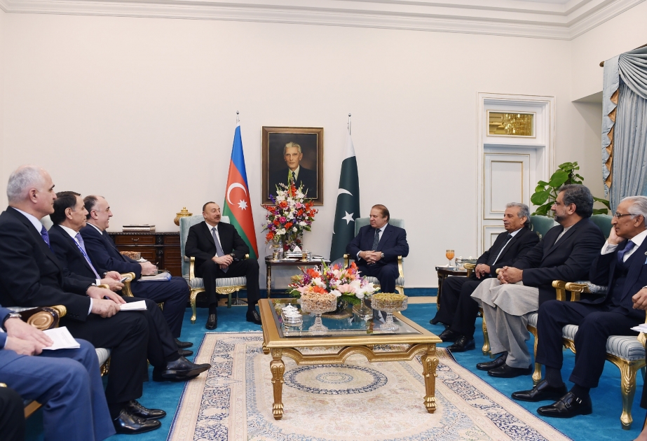 President Ilham Aliyev met with Pakistani Prime Minister Muhammad Nawaz Sharif VIDEO