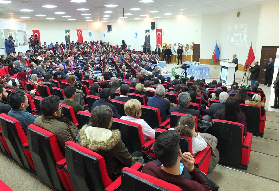 Xocalı soyqırımı ilə bağlı Qars Qafqaz Universitetində izdihamlı toplantı keçirilib