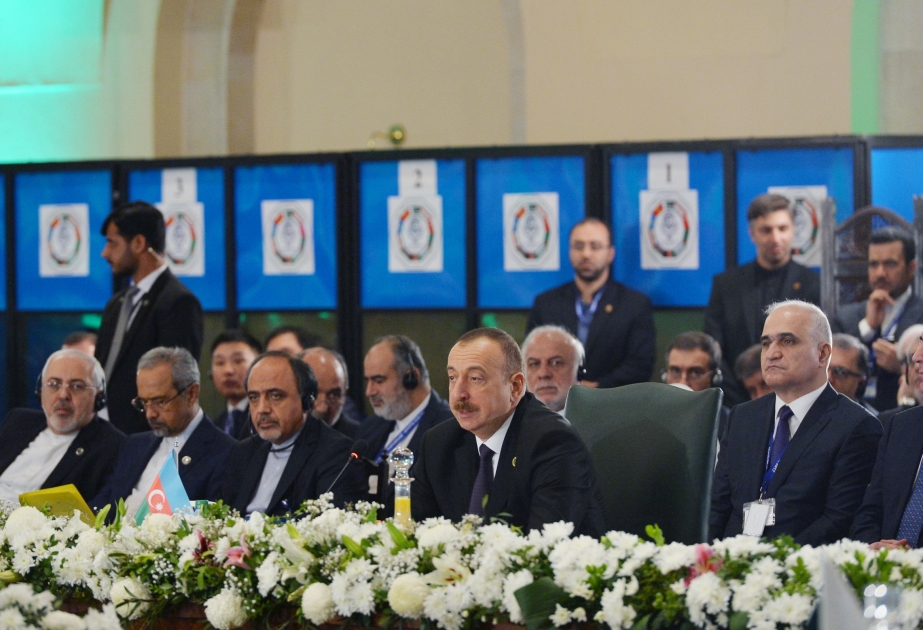 President Ilham Aliyev attended 13th Summit of Economic Cooperation Organization in Islamabad VIDEO