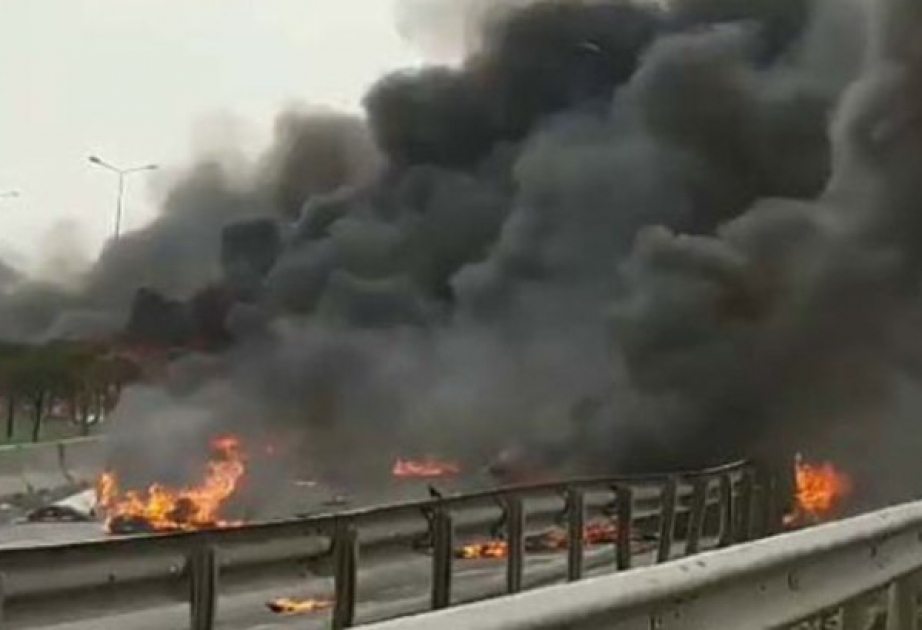 В Стамбуле рухнул пожарный вертолет: 5 погибших