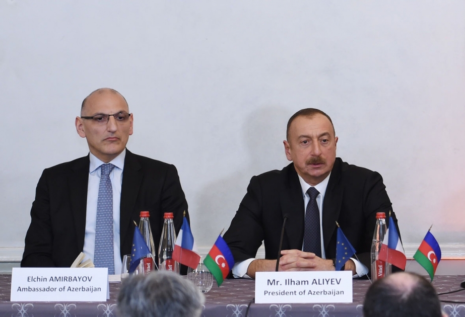 President Ilham Aliyev: Illegal activity of some European companies, including French ones, on occupied Azerbaijani territories is unacceptable