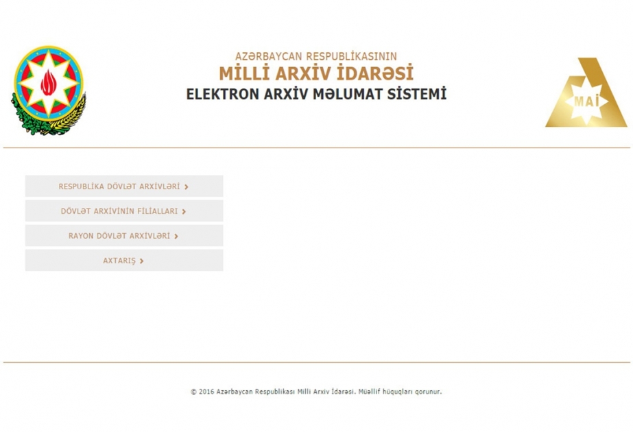 Milli Arxiv İdarəsinin hazırladığı Elektron Arxiv Məlumat Sistemi istifadəyə verilib