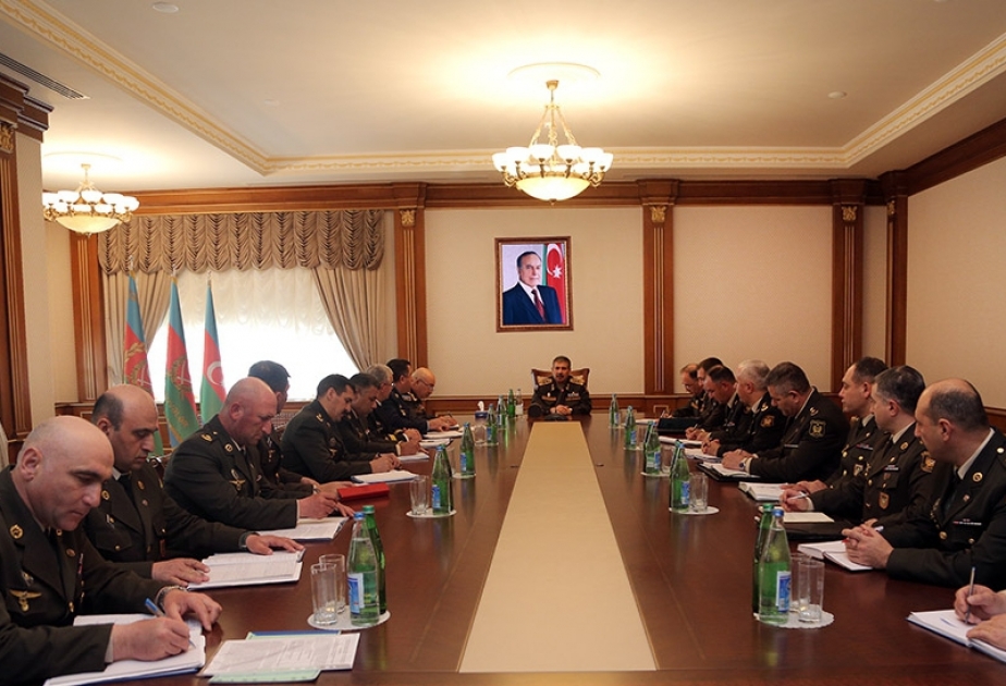 Azerbaijan`s Defense Minister meets deputy heads of commanders for work with personnel