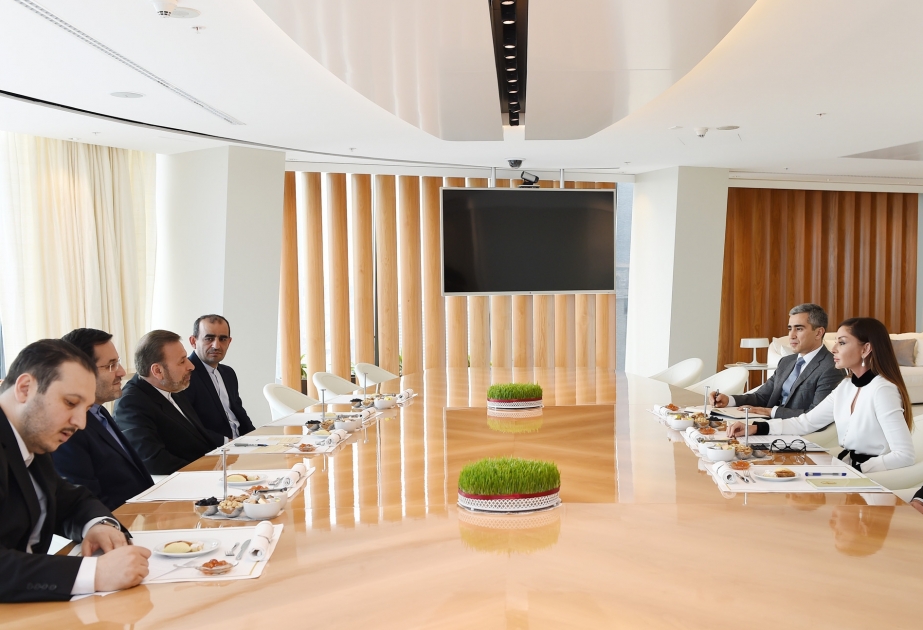 Aserbaidschans Vizepräsidentin Mehriban Aliyeva trifft sich mit iranischer Delegation