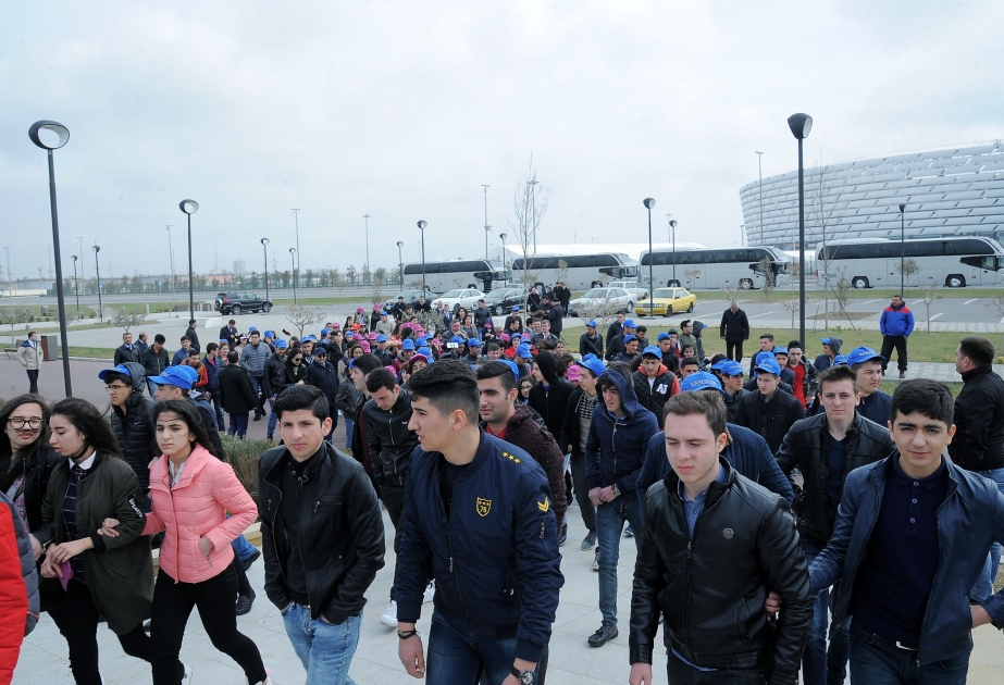 Naxçıvanlı şagirdlər Bakı Olimpiya Stadionu ilə tanış olublar