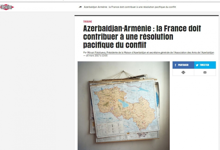 Azerbaïdjan-Arménie : la France doit contribuer à une résolution pacifique du conflit