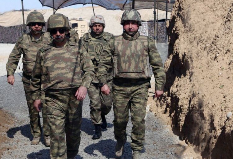 Ön xətdə yerləşən bölmələrdə müdafiənin təşkili yoxlanılıb