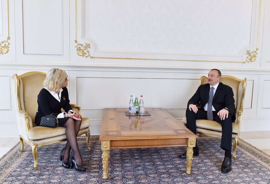 Entretien du président Ilham Aliyev avec la nouvelle ambassadrice du Portugal VIDEO