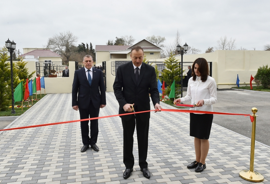 President Ilham Aliyev attended opening of orphanage-kindergarten in Saatli VIDEO