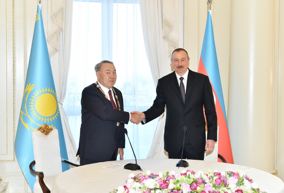 Президенту Казахстана Нурсултану Назарбаеву вручен орден «Гейдар Алиев» ВИДЕО ОБНОВЛЕНО