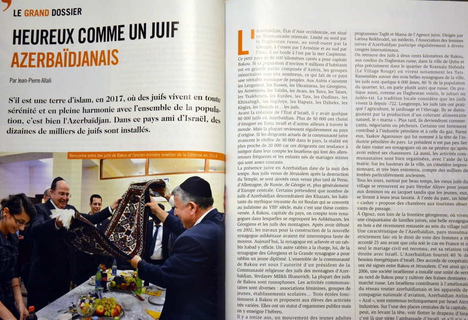 La presse française : C’est bien l’Azerbaïdjan où des juifs vivent en toute sérénité
