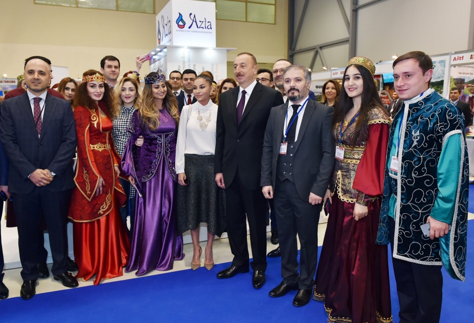President Ilham Aliyev viewed 16th Azerbaijan International Travel and Tourism Fair, AITF 2017 VIDEO
