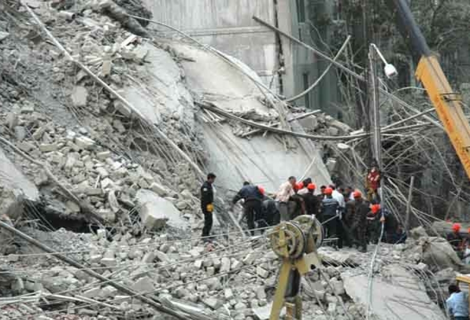 انهيار بمبنى قيد التشييد في مركز الاستجمام بقصبة شيخ للعاصمة باكو