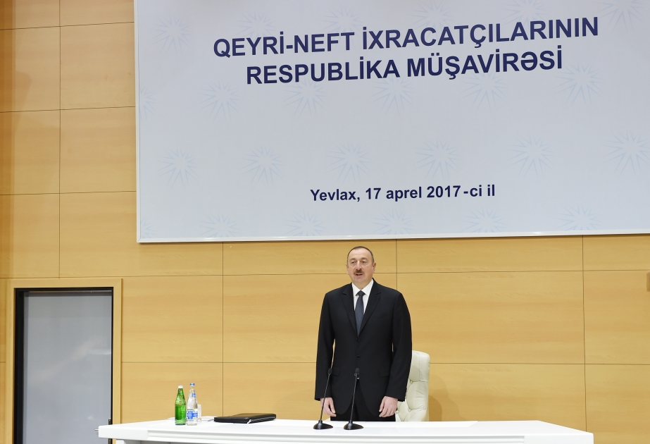 President Ilham Aliyev chaired republican conference of non-oil exporters in Yevlakh VIDEO