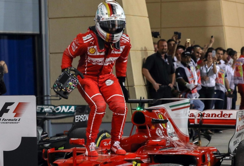 “Ferrari” komandasının pilotu Sebastian Fettel Bəhreyn Qran-Prisinin qalibi olub