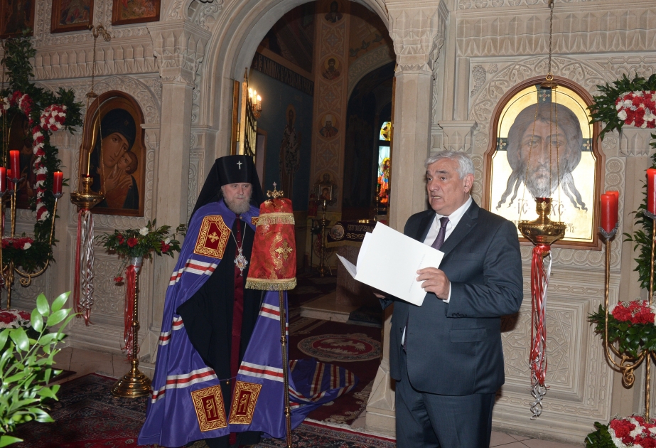 Azərbaycan Prezidentinin Pasxa təbriki pravoslav icmasına çatdırılıb