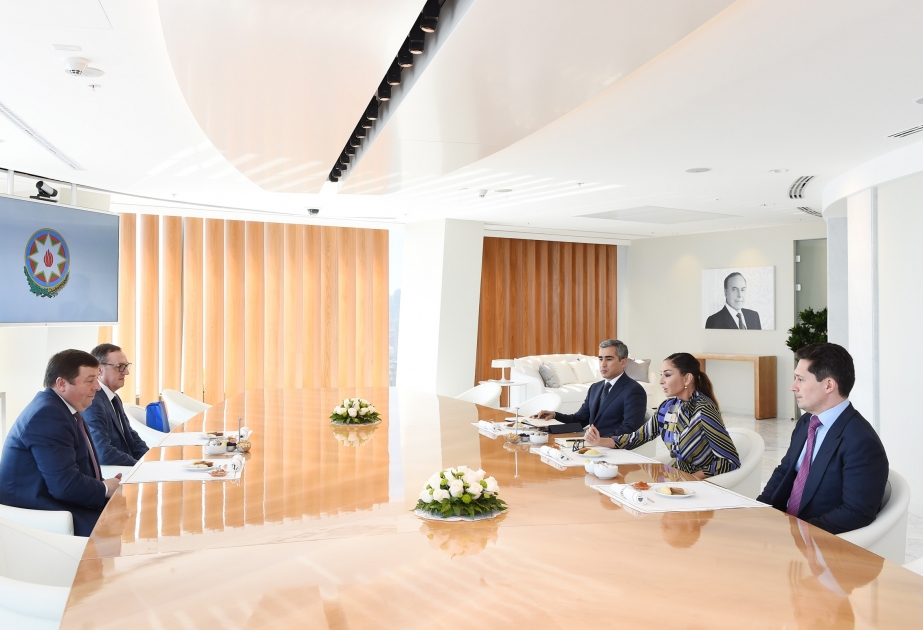 Erste Vizepräsidentin Mehriban Aliyeva trifft sich mit Rektor der Ersten Moskauer Staatlichen Medizinischen Universität Piotr Globytchko