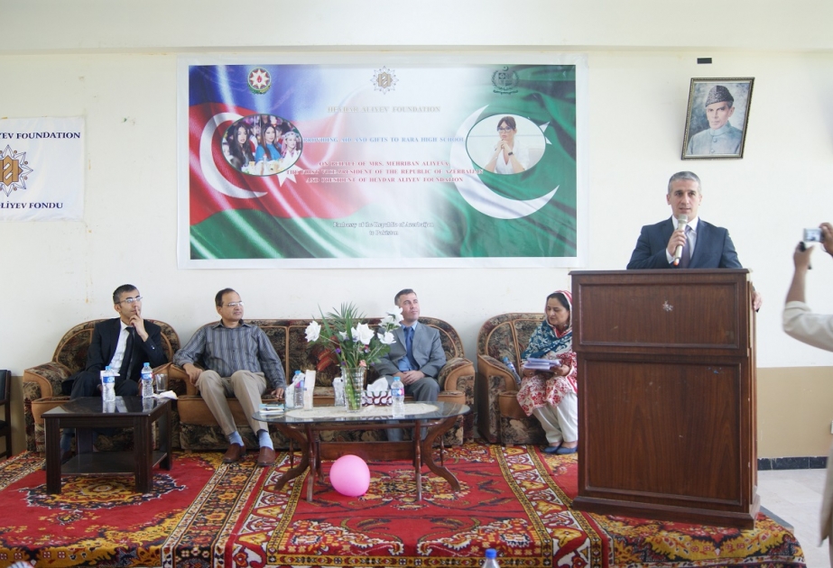 Azerbaijan`s Embassy in Pakistan presents gifts to Rara High School built by Heydar Aliyev Foundation