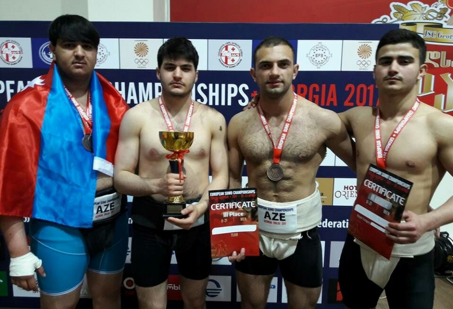 Azerbaijani sumo wrestlers win three bronze medals at European Championship