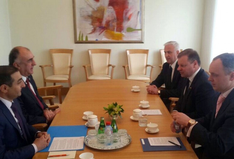 Außenminister Mammadyrov trifft mit Litauens Premierminister zusammen