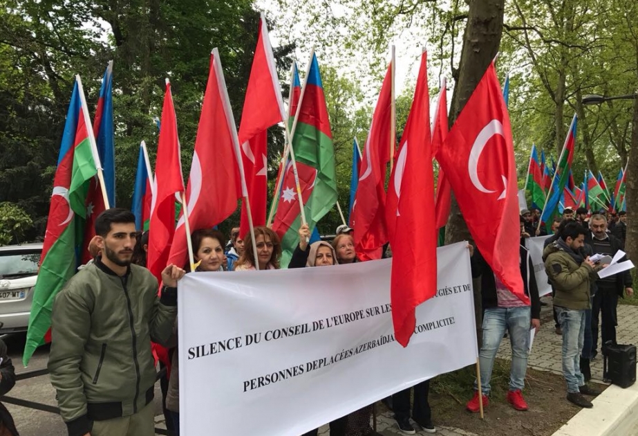 Азербайджанская диаспора провела в Страсбурге акцию в поддержку Турции ВИДЕО