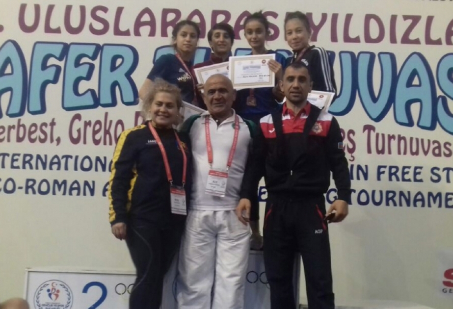 Azerbaijani female wrestlers win five medals in Izmir tournament